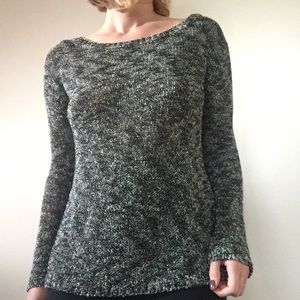 alice + olivia Silver Metallic Knit Sweater